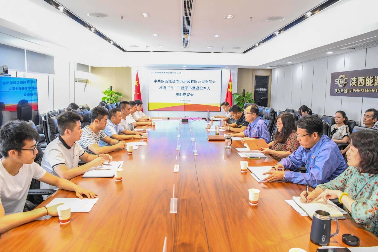 陜投集團電力運營公司召開慶?！鞍艘弧苯ㄜ姽?jié)暨退役軍人表彰座談會