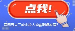 國(guó)網(wǎng)南網(wǎng)華能大唐國(guó)家能源三峽中核人均薪酬哪家強(qiáng)？
