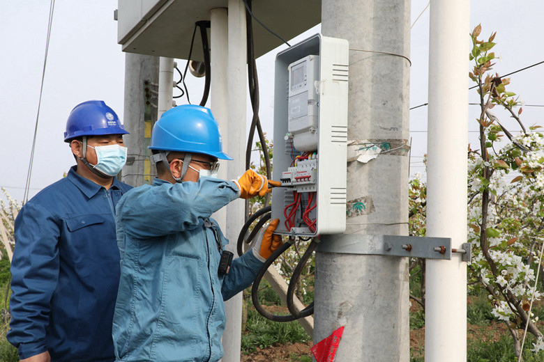 國網(wǎng)諸城市供電公司電力足，千畝梨園花正濃