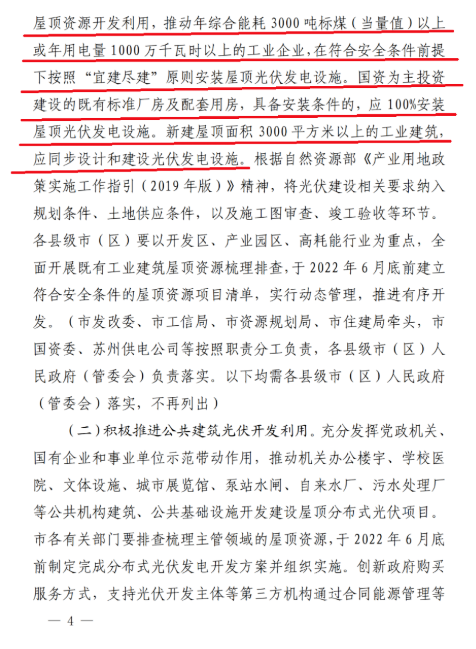 蘇州：國企廠房100%安裝分布式光伏！