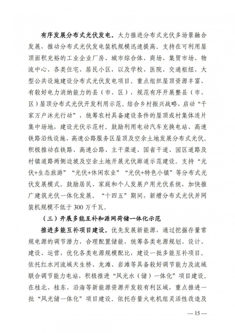 廣西“十四五”規(guī)劃：大力發(fā)展光伏發(fā)電，到2025年新增光伏裝機15GW！