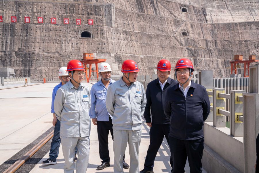 國資委黨建局局長、央企團工委書記姚煥調(diào)研白鶴灘水電站