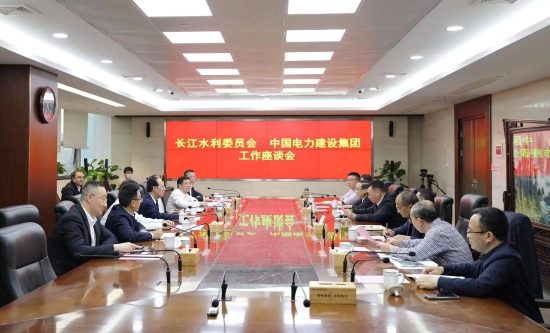 中國電建黨委書記、董事長丁焰章與長江水利委員會黨組書記、主任劉冬順會談