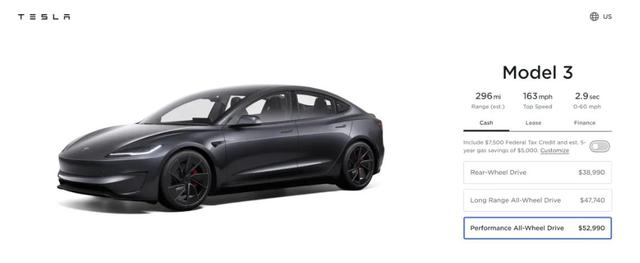 新款Model 3發(fā)布，約38萬元!特斯拉最新“成績單”公布!