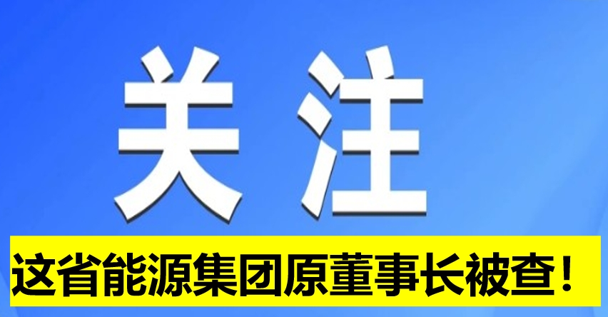 這省能源集團(tuán)原董事長被查！