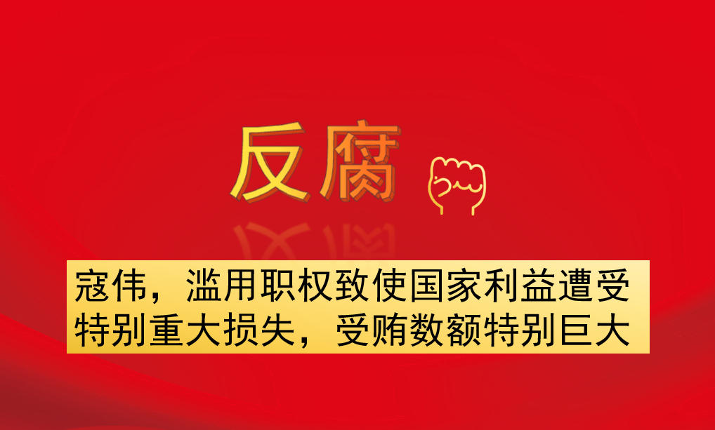 寇偉，濫用職權(quán)致使國家利益遭受特別重大損失，受
